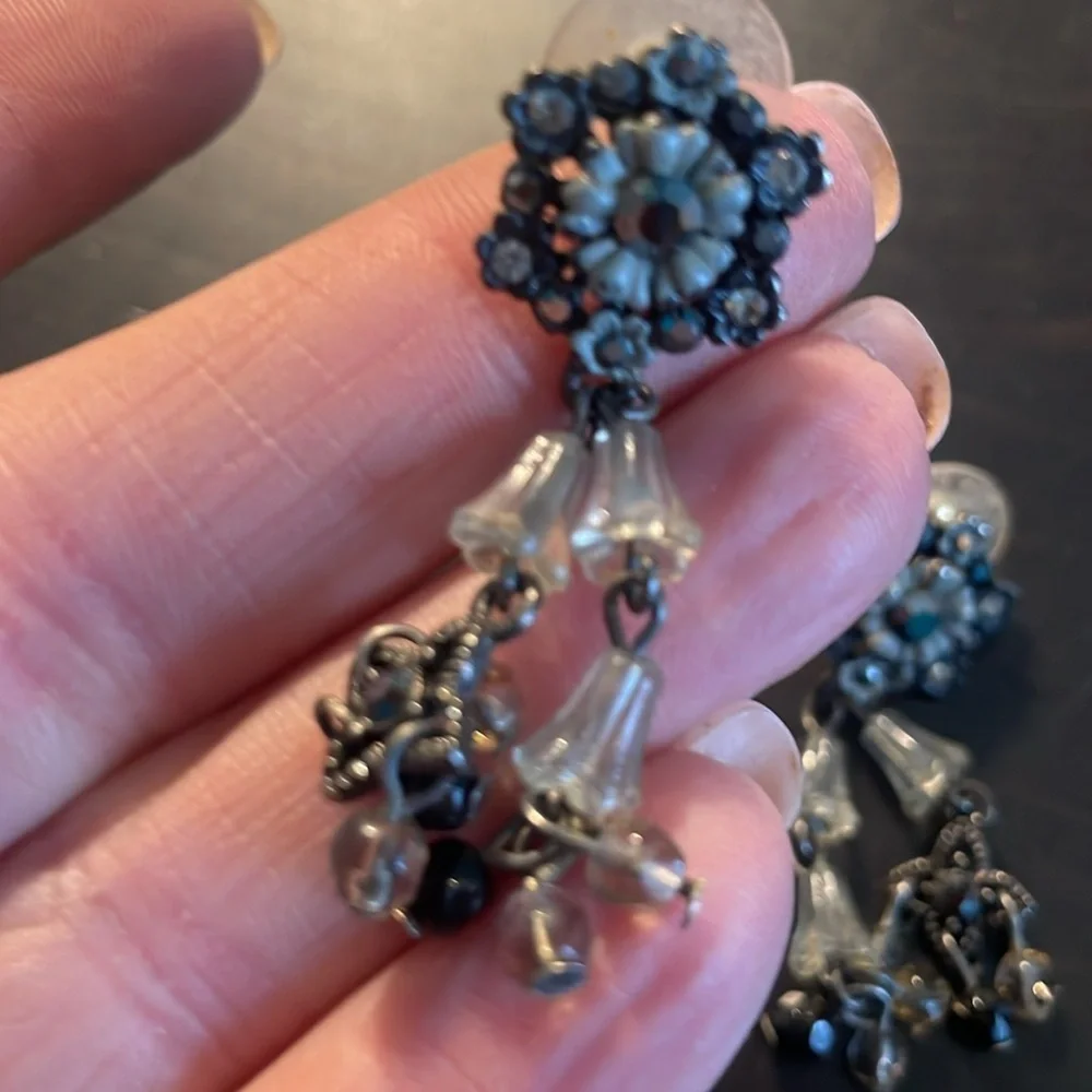 Boho drop crystal earrings